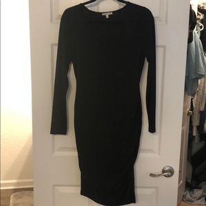 Right knee length black dress
